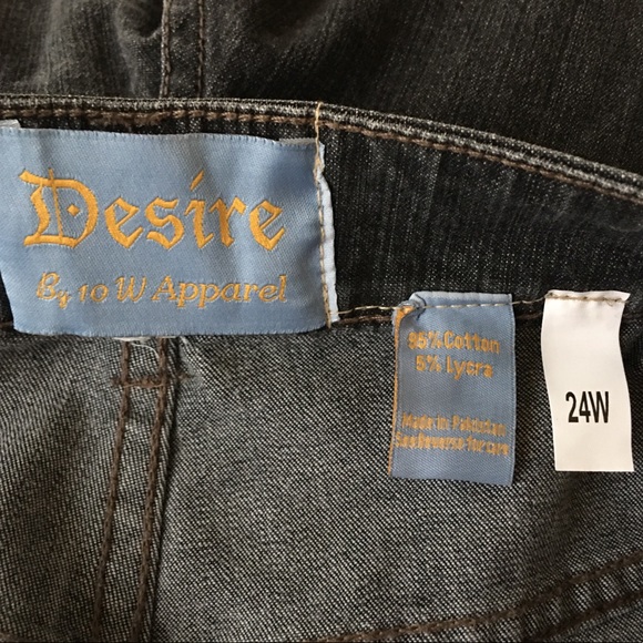 DESIRE By 10 W Apparel Bootcut Grey Wash Jeans 24W - Picture 6 of 6